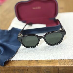 Gucci Black Sunglasses with Green Lenses